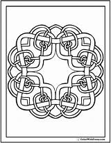 Coloring Celtic Irish Pages Square Printable Colorwithfuzzy Color Adults Pattern Knots Print Getcolorings Scottish Threading Done Deep Yellow Green sketch template