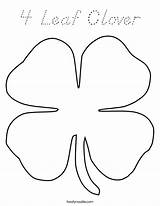 Clover Coloring Leaf Built California Usa Outline sketch template