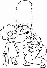 Simpsons Marge Desenho Filhas Suas Tudodesenhos Malvorlagen Publicidade Anúncios sketch template