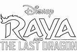 Raya Dragon Last Coloring Logo Pages Printable Kids sketch template