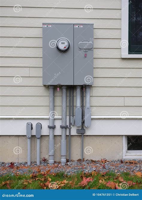outdoor electrical panel stock image image  company conduit