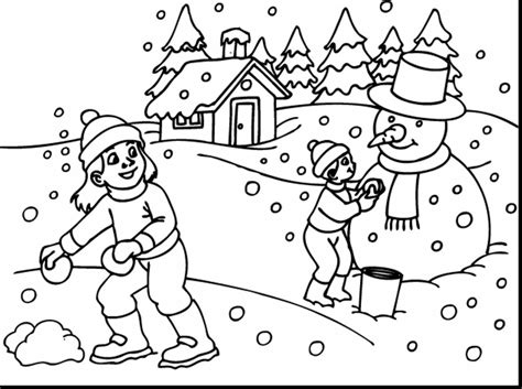 snow coloring pages  getdrawings