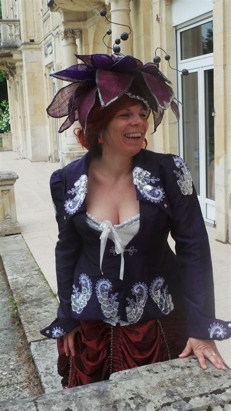 photoshoot robe steampunk bordeaux et violet