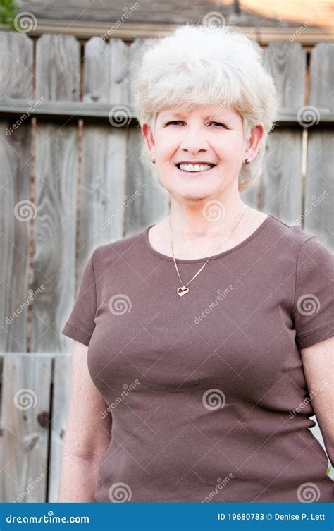 beautiful older woman stock  image