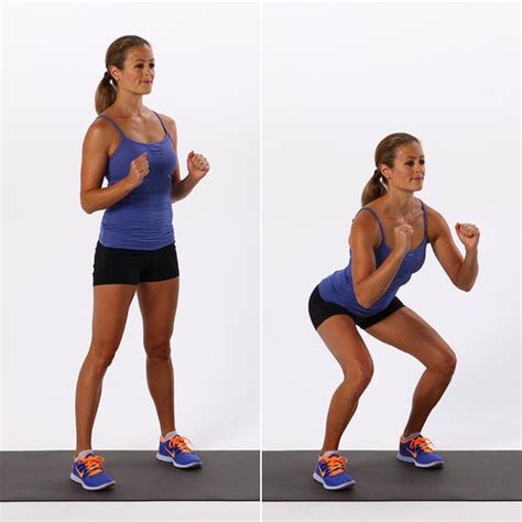 lower body basic squat body weight exercises popsugar fitness photo 17