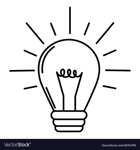 light bulb symbol royalty  vector image vectorstock