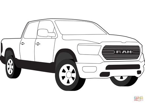 dodge ram coloring page  printable coloring pages