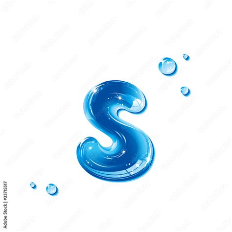 Abc Series Water Liquid Letter Small Letter S Stock Vector Adobe