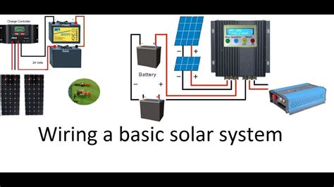 solar system wiring diagram wiring  simple  volt solar system youtube