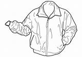 Jacket Coloring Pages Template Drawing Large Printable sketch template