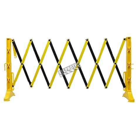 expandable safety barricade   ft   yellow polypropylene