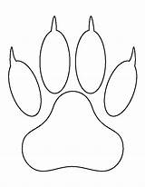 Lion Paw Print Printable Outline Template Stencil Clipart Templates Cut Drawing King Patterns Patternuniverse Crafts Pattern Use Craft Cliparts Paws sketch template