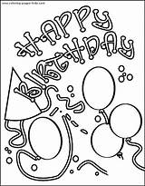 Birthday Coloring Pages Printable Happy Cards Kids Card Color Invitations Teacher Print Crayola Holiday Invitation Sheet Checkers Holidays Season Getcolorings sketch template