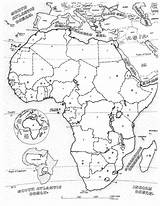 Afrique Coloriages Adultes Continent Thème sketch template