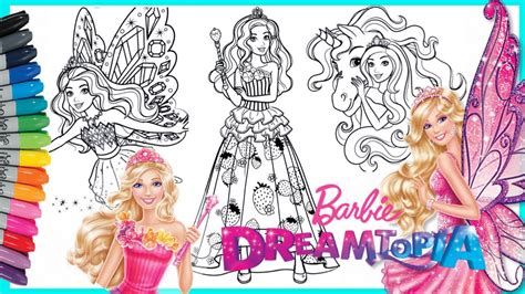 mewarnai barbie dreamtopia coloring page youtube