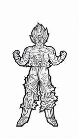Goku Vegeta Clipartmag Saiyan Ssj2 Ssjb sketch template