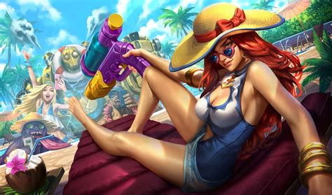 pool party miss fortune wallpapers and fan arts league of legends