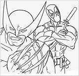 Deadpool Wolverine Spider sketch template