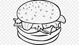 Hamburger Boyama Cubur Abur Burger Bun Frites Coloring Cheeseburger Resmi Patates Clipground sketch template