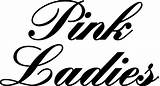 Grease Ladies Pink Logo Lady Stencil Decal Sticker Lettering Silhouette Jacket Movie Coloring Word Logos Fastdecals Template Costume Frenchy Cricut sketch template