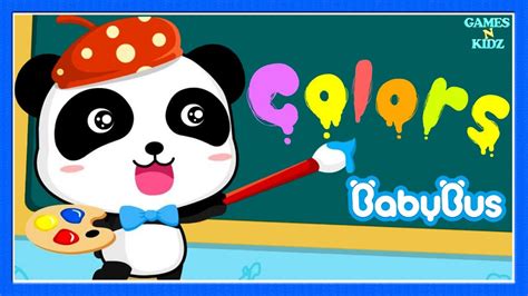 learn colors childrens coloring book game babybus app  kids