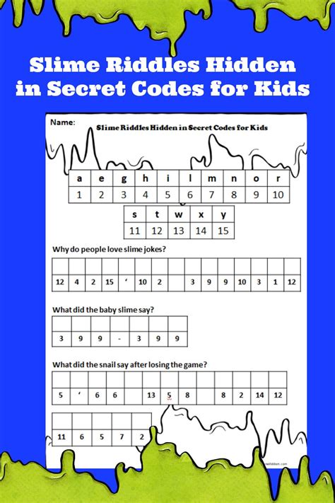 secret code worksheets