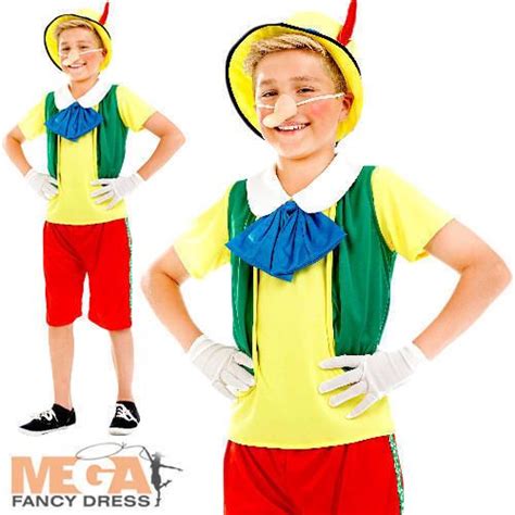 pinocchio fancy dress boys world book day puppet character fairytale