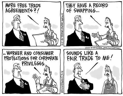 editorial cartoon more free trade deals editorial cartoon