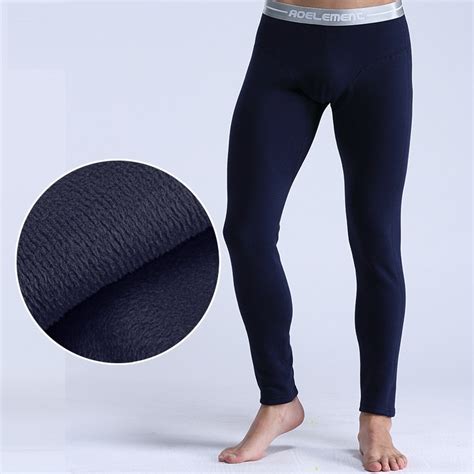 Mens Warm Pants For Winter Thermal Underwear Long Johns Thick Fleece
