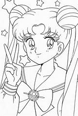 Sailor Colorear Dibujos Faciles Anime Moons Chibi sketch template