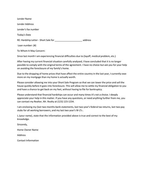medical hardship letter sample master  template document