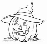 Pumpkin Halloween Coloring Witch Pages Big Color Printable Print Sheet Hat Scary Kids Tangled Jack sketch template