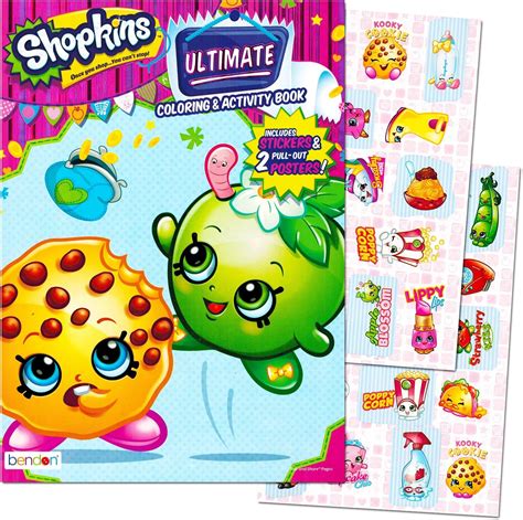 shopkins ultimate coloring activity book includes stickers