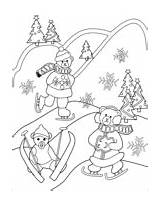 Supercoloring Skiing Orsetti sketch template
