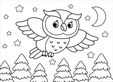 owl coloring page  printable coloring pages