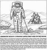 Moon Landing Coloring Neil Armstrong Pages Kids Apollo First Astronauts Worksheets Space Man Sun Stars Activities Educators Early Resources Men sketch template