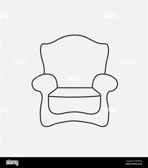 schematically chair modern flat style vector illustration stock vector image art alamy