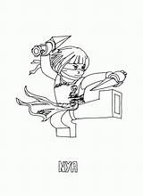 Ninjago Coloring Nya Library Clipart sketch template
