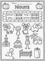Kindergarten Worksheets Language Worksheet Arts Look Flyingintofirst Nouns Grade First sketch template