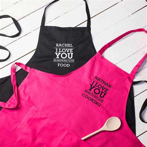 personalised his and hers aprons as much as uk