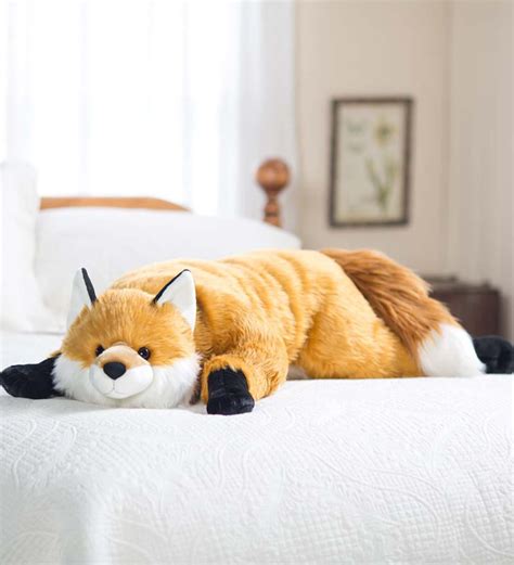 fuzzy fox oversized body pillow walmartcom