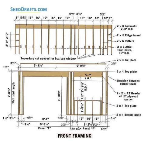 gable wooden shed building plans blueprints