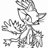 Blaze Sonic Coloring Cat Pages sketch template