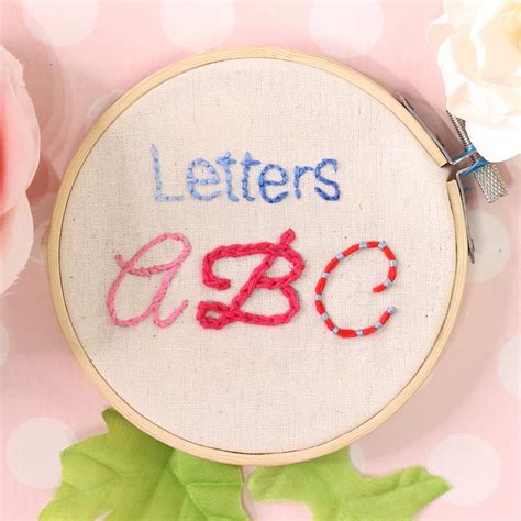 embroidery letters easiest stitches  letters treasurie