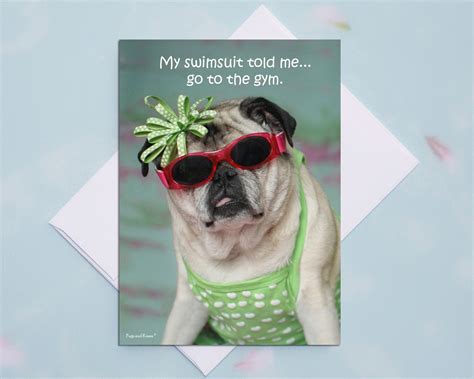Funny Birthday Card For Her My Swimsuit Told Me Happy