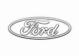 Ford Logo Sketch Motor Clipart Coloring Drawing Symbol Clip Car Drawings Emblem Pages Oval Logos Cars Truck Mustang Sketches Cliparts sketch template