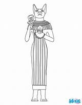 Bastet Egyptian Egipto Diosa Gata Hellokids Goddesses Deidad Egipicia Egipcia Egipcio Imprimer Ligne sketch template