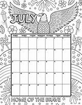 Calendar Coloring July Printable Kids Pages Color Activities 2021 Choose Board Printables Woojr Woo Jr November sketch template