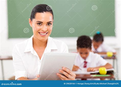 teacher tablet computer stock photo image  classroom