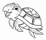 Turtle Coloring Pages Sea Printable Preschoolers Cartoon Color Print Getcolorings sketch template